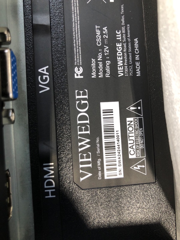 Photo 1 of 24 Inch Monitors - FHD 1080p 100Hz (Supports 75hz) Computer Monitor 24 inch with Bluelight Filter HDMI VGA Ports, 100x100 mm VESA (Wall Mountable), Ultra Thin Bezel Designed 24 Inch FHD 1080P