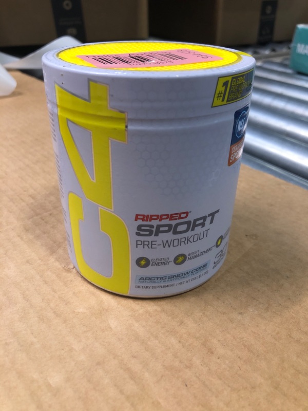 Photo 2 of C4 Ripped Sport Pre Workout Powder Arctic Snow Cone - NSF Certified for Sport + Sugar Free Preworkout Energy Supplement for Men & Women - 135mg Caffeine + Weight Loss - 30 Servings Arctic Snow Cone Powder
EXP 08/2024 ***NO RETURNS***
