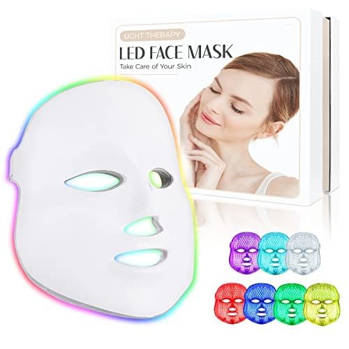 Photo 1 of ****USED*** 
Red Led Face Mask Light Therapy At Home, Led Face Mask Light Therapy, 7-1 Colors LED Facial Skin Care Mask