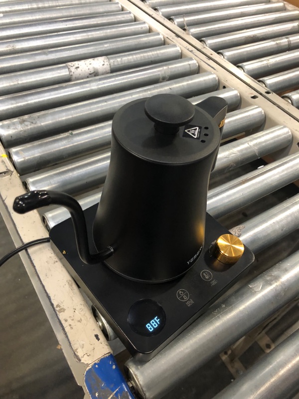 Photo 1 of 1200W Gooseneck Kettle with ±1? Temperature Control,Pour Over Electric Kettle for Coffee & Tea,Digital Display,4 Temp Preset,12H Keep Warm,100% Stainless Steel,Rapid Heating,1L,Matte Black