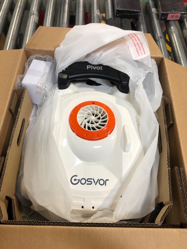 Photo 3 of (Upgrade) Gosvor Pivot Cordless Robotic Pool Cleaner, Wall Climbing, Triple-Motor, Extended Battery Life, Self-Parking, Automatic Pool Vacuum for Inground &above Ground Pools Up to 65 FT in Length White
***New, factory packaging still intact*** 