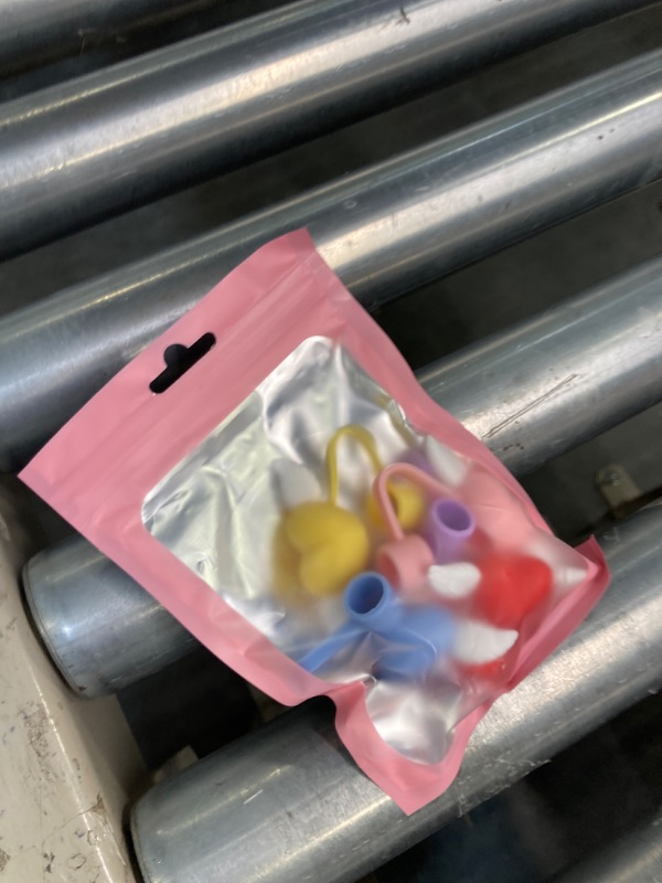 Photo 1 of ****USED** 5 pcs Love Wings Straw Covers Cap Toppers Compatible with Stanley 30&40 oz Tumbler Cups,Reusable Cute Silicone Straw Tips Lids Protectors for 0.4 in/10mm Stanley Cups Straws Accessories 20-5 pcs