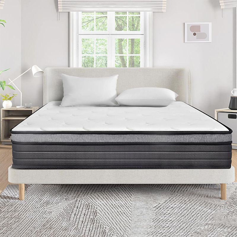 Photo 1 of ***Stock photo shows a similar item, not exact*** Queen Size Mattress 10 Inch,Bed-in-a-Box,Hybrid Mattress,Individual Pocket Spring Mattress,Medium Firm Mattresses,Breathable Comfortable for Sleep Supportive and Pressure Relief