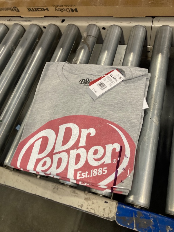 Photo 2 of  Dr Pepper Short Sleeve Graphic T-Shirt - Heather Gray XL, 3 Pack