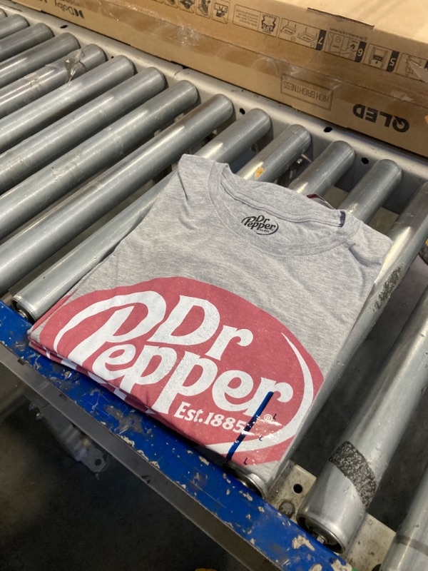 Photo 2 of  Dr Pepper Short Sleeve Graphic T-Shirt - Heather Gray L, 4 Pack 