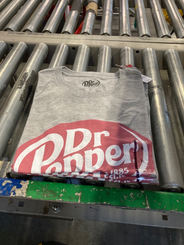 Photo 2 of  Dr Pepper Short Sleeve Graphic T-Shirt - Heather Gray XL. 3 Pack