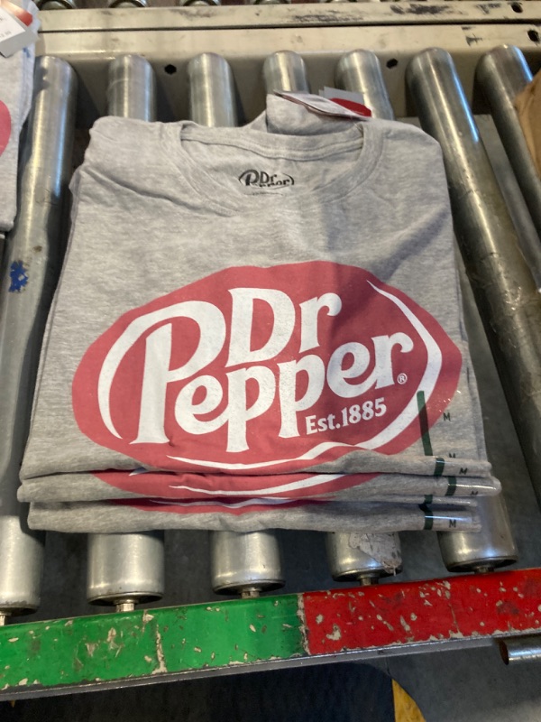 Photo 2 of  Dr Pepper Short Sleeve Graphic T-Shirt - Heather Gray M, 4 Pack