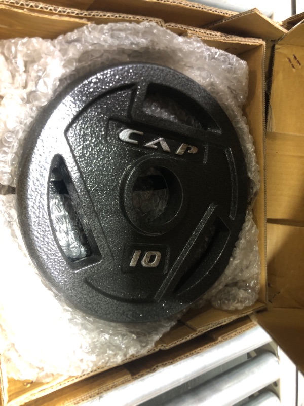 Photo 2 of ***box is stained*** CAP Barbell 2-Inch Olympic Grip Weight Plate | Multiple Options 10 lb, Set of 4