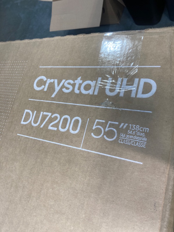 Photo 2 of ****USED***PARTS ONLY***SOLD AS IS NO RETURNS***ALL SALES ARE FINAL*** SAMSUNG 55-Inch Class Crystal UHD 4K DU7200 Series HDR Smart TV w/Object Tracking Sound Lite, PurColor, Motion Xcelerator, Mega Contrast, Q-Symphony (UN55DU7200, 2024 Model)