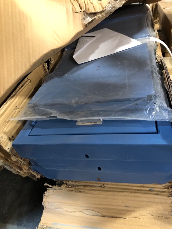 Photo 3 of ***USED***BOX IS DAMAGED*** Salsbury Industries 63362BL-U Triple Tier 36-Inch Wide 6-Feet High 12-Inch Deep Unassembled Standard Metal Locker, Blue