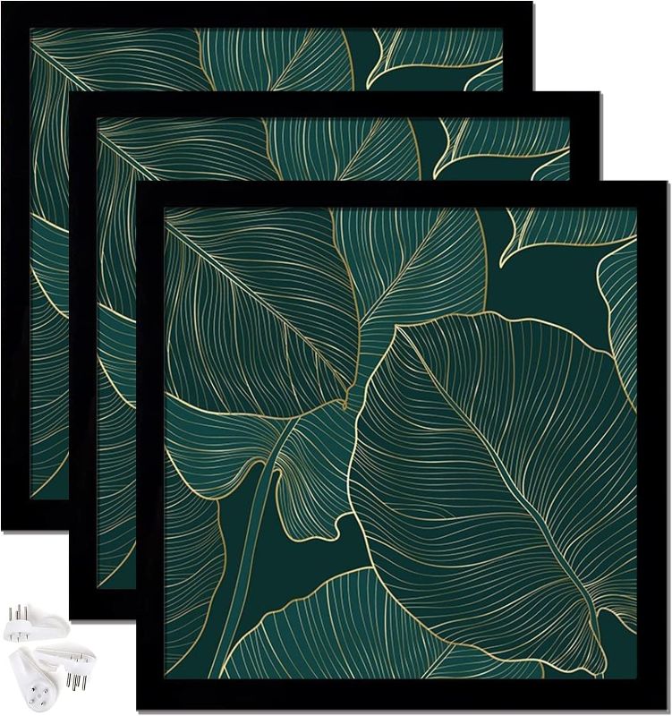 Photo 1 of ***USED** Black 16x16 Picture Frame Set of 3, High Transparent Picture Frames for 16 x 16 Square Poster Photo Poster Certificate Canvas Collage Wall Gallery Desktop Horizontal Vertical 16 By 16
