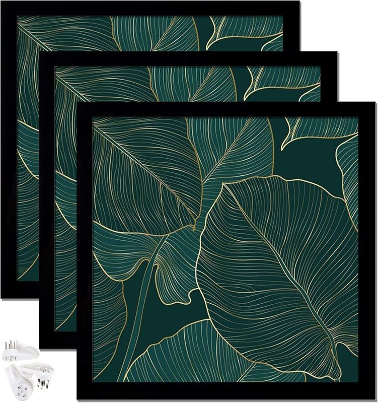 Photo 1 of ****USEDE*** keibiubu Black 14x14 Picture Frame Set of 3, High Transparent Picture Frames for 14 x 14 Square Poster Photo Poster Certificate Canvas Collage Wall Gallery Desktop Horizontal Vertical 14 By 14