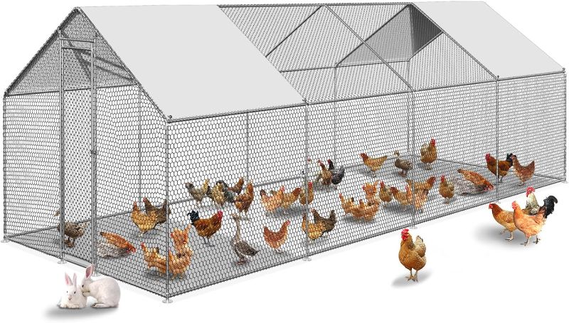 Photo 1 of ***NOT EXACT***
19.5 FT Large Metal Chicken Coop Walk-in Poultry Cage Chicken Run Pen Dog Kennel Duck House with Waterproof and Anti-Ultraviolet Cover Outdoo\
