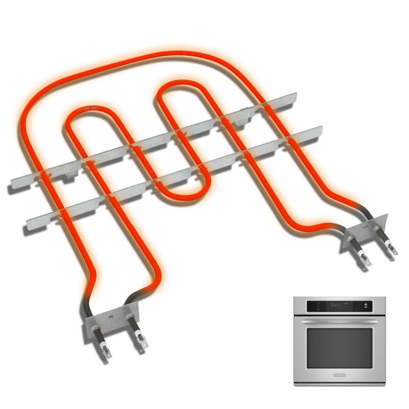 Photo 1 of ??????? WP9760774 Oven Range Broil Element, Premium Stainless Steel, Fit for Whirlpool and Kitchen Aid Ranges or Ovens, KEBS207SSS04 KESS908SPS00 KEMS308SSS05 (more in image 6), 3 Year Warranty
