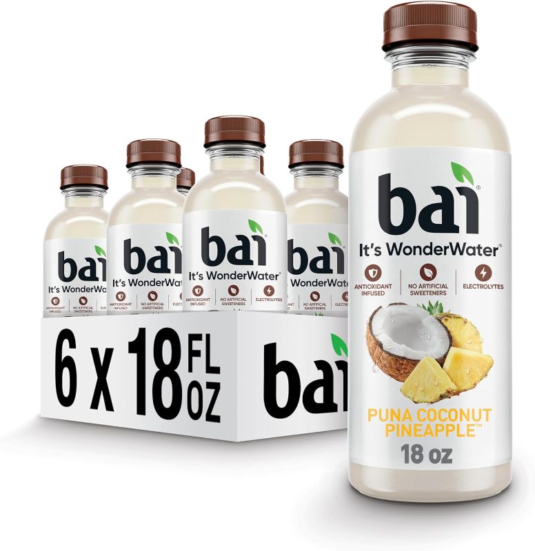 Photo 1 of Bai Antioxidant Infused Water Beverage, Puna Coconut Pineapple, with Vitamin C and No Artificial Sweeteners, 18 Fluid Ounce Bottle, 6 Pack
