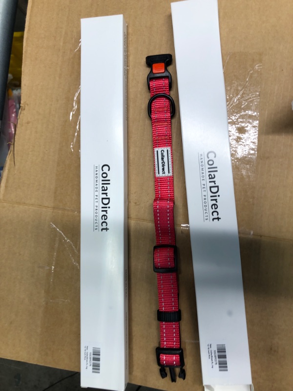 Photo 1 of *** 2 box ***CollarDirect Reflective Dog Collar for a Small, Medium, Large Dog or Puppy with a Quick Release Buckle - Boy and Girl - Nylon Suitable for Swimming (12-16 Inch, Pink) 12-16 Inch Pink