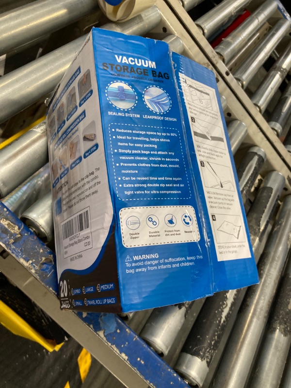 Photo 1 of 20 Pack Vacuum Storage Bags, Space Saver Bags (4 Jumbo/4 Large/4 Medium/4 Small/4 Roll) Compression for Comforters and Blankets, Sealer Clothes Storage, Hand Pump Included