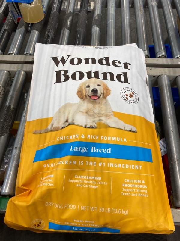 Photo 2 of Amazon Brand - Wonder Bound Large Breed, Puppy Dry Dog Food, Chicken & Rice, 30 pound (Pack of 1)