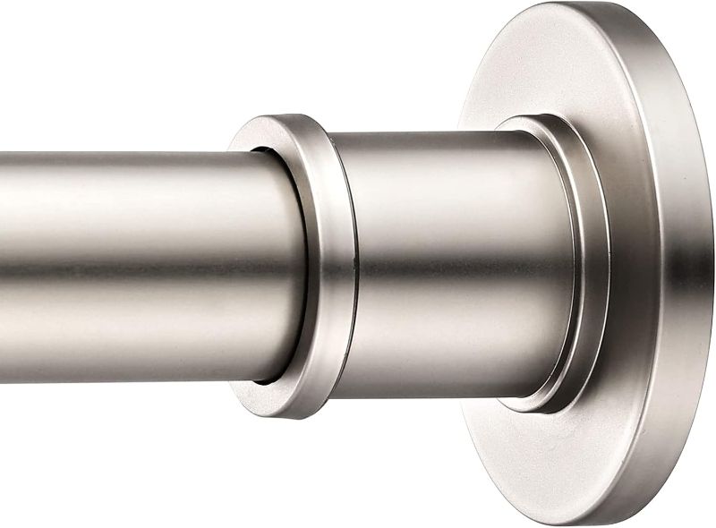 Photo 1 of ***Missing one end***
BRIOFOX Industrial Shower Curtain Rod - Spring Tension Shower Rod 43-72 Inch, Satin Nickel