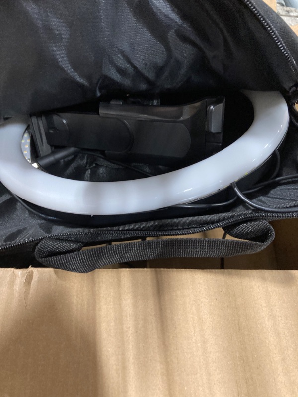 Photo 1 of ***USED***Elitehood 12’’ Ring Light with Tripod Stand (72’’ Tall) & iPad/Phone Holder, Dimmable Selfie Circle LED Lights Ringlight for Video Recording, Conference, Makeup, Laptop, Computer, Webcam, YouTube Metal 1