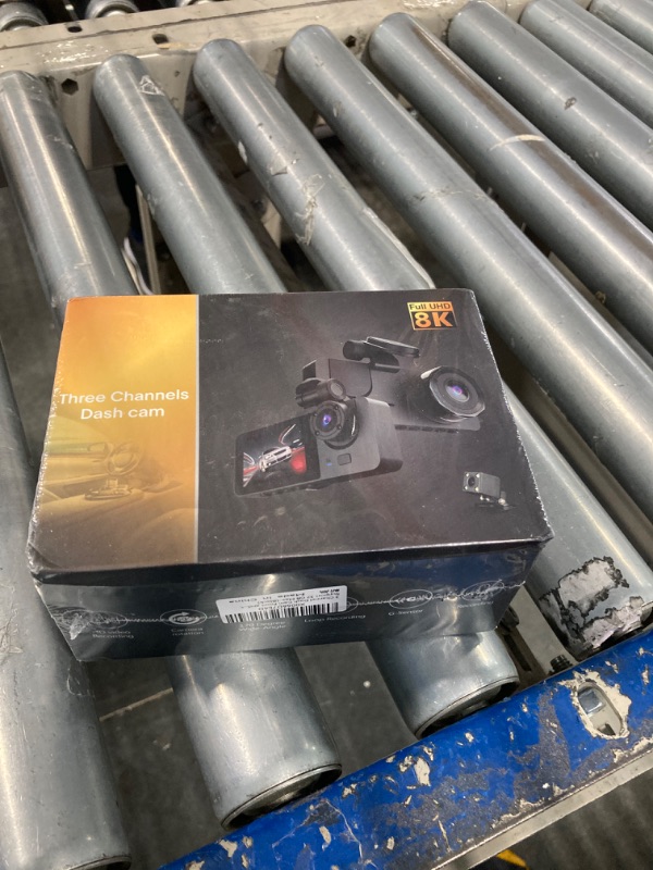 Photo 2 of 3 Channel Dash Cam Front Rear, 8K Full UHD Dash Camera for Cars, Triple Car Camera with 32GB Card,Built-in 2.0'' IPS Screen, Night Vision, 170°Wide Angle, WDR, 24H Parking Mode**COMPLETELY BRAND NEW/ ITEM IS STILL FACTORY SEALED/ORGINAL PACKAGING UNTAMPER