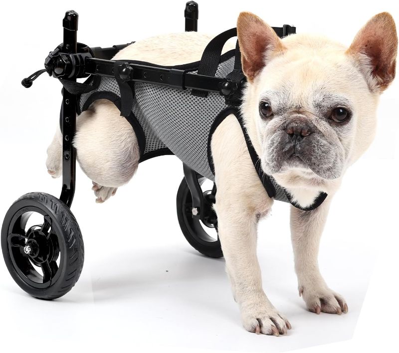 Photo 1 of  MEDIUM Dog Wheelchair for Back Legs,Light Weight Dog&Cat&Pets Wheelchair Cart with Disabled Hind Legs Walking,Adjustable Doggy Wheelchair Cart with Wheels for Back Legs
