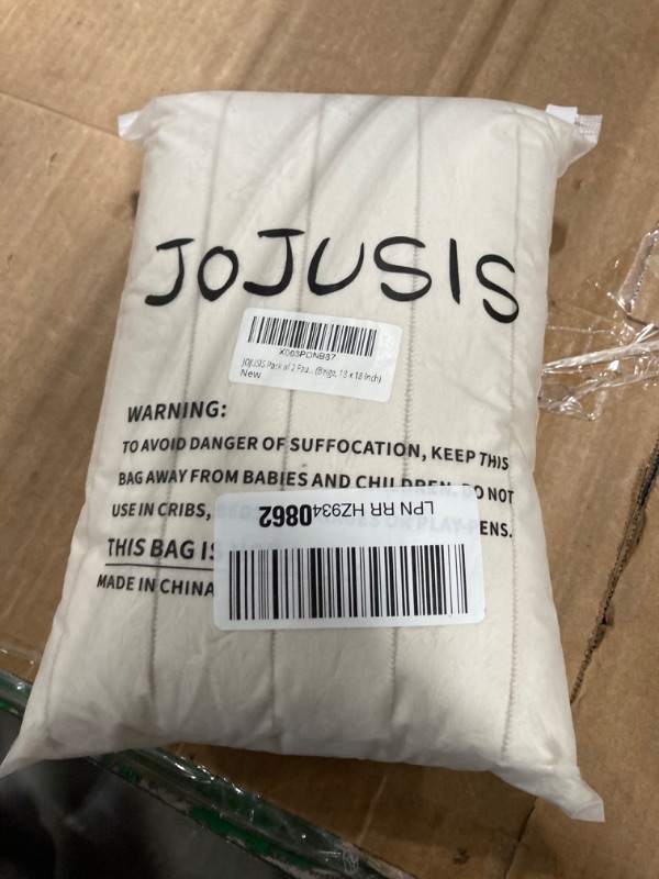 Photo 2 of ***USED***JOJUSIS Pack of 2 Faux Fur Plush Decorative Throw Pillow Covers Couch Cushion Case Soft Pillowcases (Beige, 18 x 18 Inch)