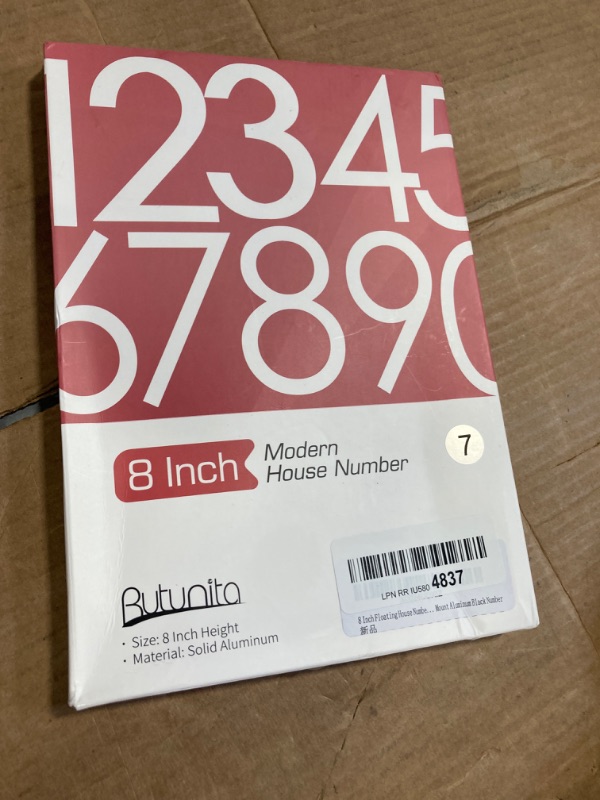 Photo 3 of 8 Inch Floating House Numbers , Address Numbers For Houses Number For Outside Address On House Metal Black Large Modern House Numbers Door Numbers For House Floating Flush Mount Aluminum Black Number