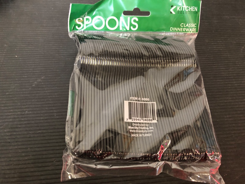 Photo 1 of  Disposable Black Plastic Spoons 50 Pcs - Heavy Duty  