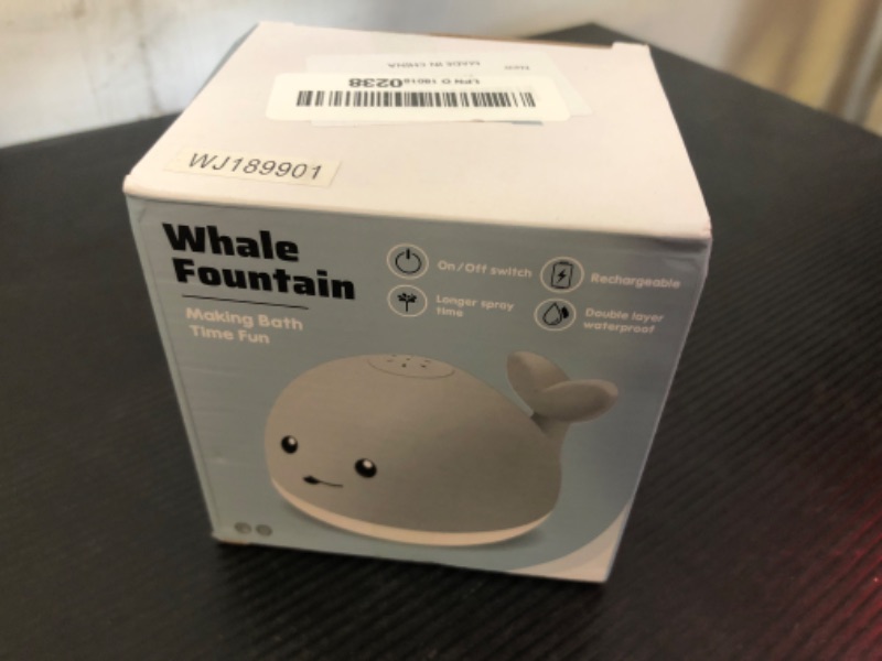 Photo 1 of Baby Whale Bath Toy Light Up Fountain USB Rechargeable 6-18 Months 
