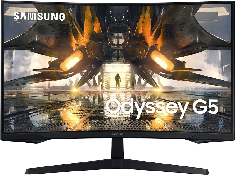 Photo 1 of Samsung LS27AG552ENXZA-RB 27" Odyssey G5 2560x1440 165Hz QHD LED Gaming Monitor - Certified Refurbished