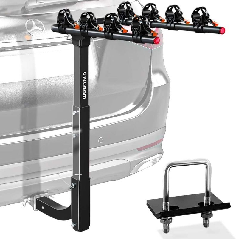 Photo 1 of 4 Bike Rack Bicycle Carrier Racks Hitch Mount Double Foldable Rack for Cars, Trucks, SUV's and minivans with a 2" Hitch Receiver