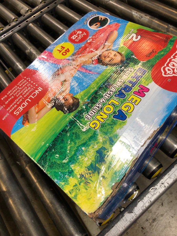 Photo 1 of JAMBO 40 FT Huge Slip Splash and Slide,Heavy Duty Long Tarp for Slip Splash and Slide,Extra Long Slip Splash and Slide,Big Lawn Water Slide,Backyard Waterslide,Outdoor Toys 40ft 3xl Slide