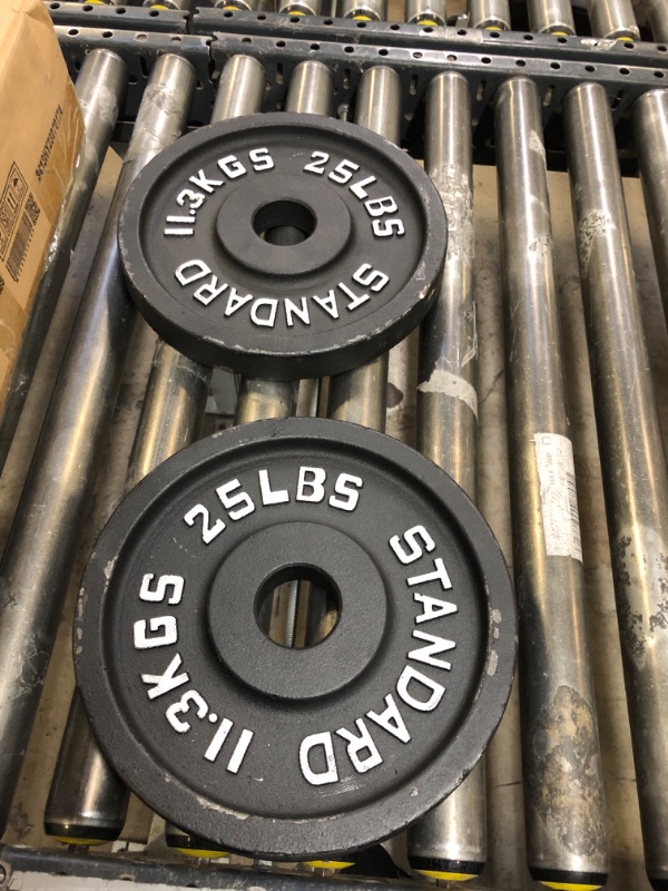 Photo 1 of NEXO Steel Olympic 25LB Plate Pair - Olympic 2 inch Premium Hammertone 2x 25 Pound Barbell Weights
