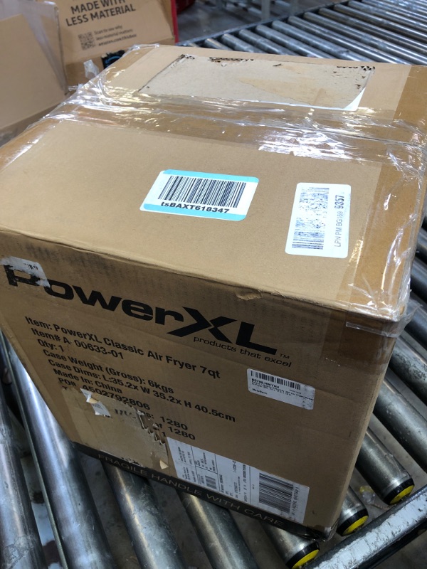 Photo 1 of PowerXL Air Fryer 7 QT Maxx Classic, Extra Hot Air Fry, Cook, Crisp, Broil, Roast, Bake, High Gloss Finish, Black (7 Quart) (HF-196DT)