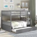 Photo 1 of BOX 1 OF 2 ONLY---Partial set onlyFull Over Full Bunk Bed w/ Trundle, Convertible To 2 Full Size Platform Bed, Grey FedEx/UPS