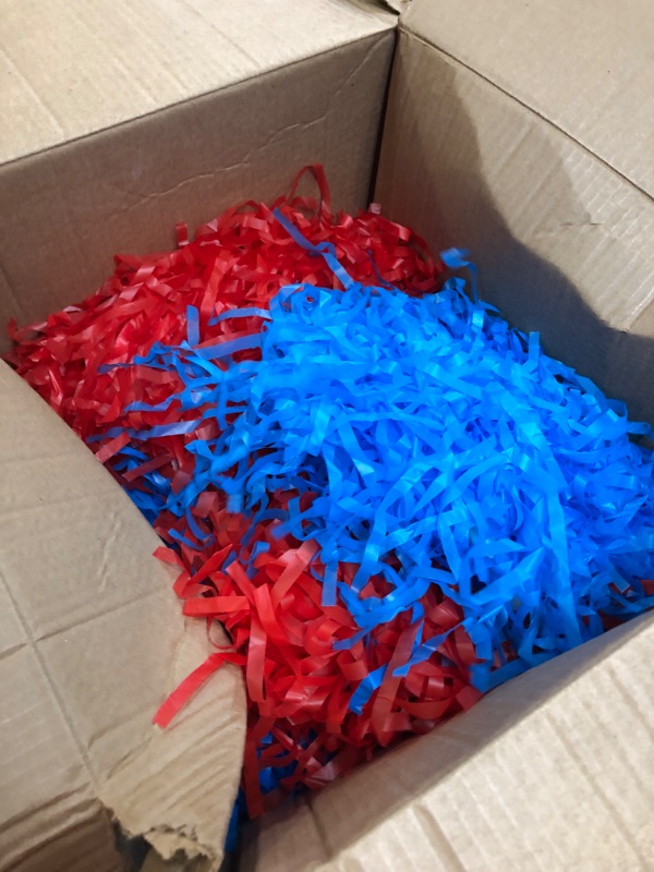 Photo 2 of 12 Pack Cheerleading Pom Poms Sports Dance Cheer Plastic Pom Pom for Sports Team Spirit Cheering Red and Blue