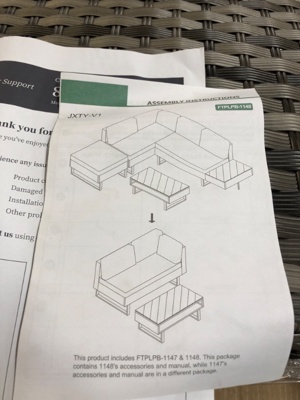 Photo 2 of  OUTDOOR SECTIONAL COUCH - GREY - PARTS 