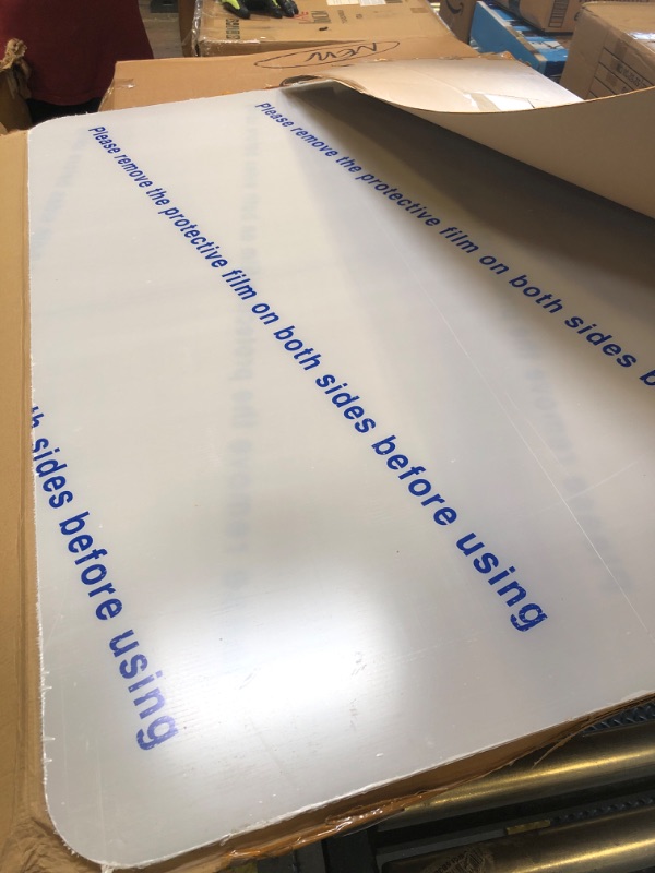 Photo 1 of [Upgraded Version] Crystal Clear 1/5" Thick 47" x 35" Heavy Duty Hard Chair Mat, Can be Used on Carpet or Hard Floor 35"x 47"x 1/5"(1Pack)