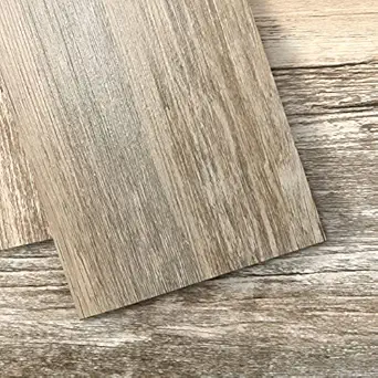 Photo 1 of Art3d Peel and Stick Floor Tile Vinyl Wood Plank 36-Pc 54 Sq.Ft, , Rigid Surface Hard Core Easy DIY Self-Adhesive Flooring white