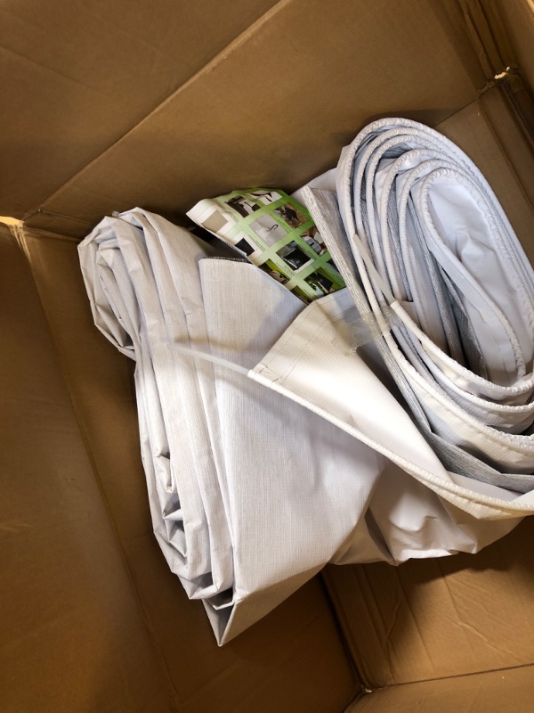 Photo 1 of Dulepax RV Awning Fabric Replacement(20'2" Fabric) Heavy Duty 16 oz Vinyl Fabric -Camper Awning Replacement Universal Replacement RV Awnings for All Awning Brands-Senior Fade Grey 20'2" Awning Fabric Gray