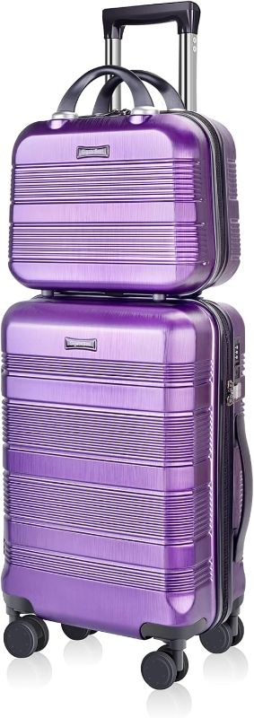 Photo 1 of 20" Carry-On Luggage & 14" Cosmetic Bag, Lightweight ABS+PC Carrying Case with TSA Lock, Luggage Sets 2 Piece with Swivel Wheels