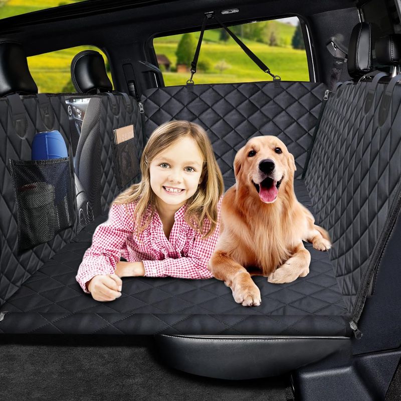 Photo 1 of URPOWER XL Dog Back Seat Extender for Crew Cab Truck, Hard Bottom Dog Car Seat Cover Waterproof Dog Car Hammock Pet Backseat Bed, Pet Truck Accessories for F150 / RAM 1500/ Tundra Crew Cab
