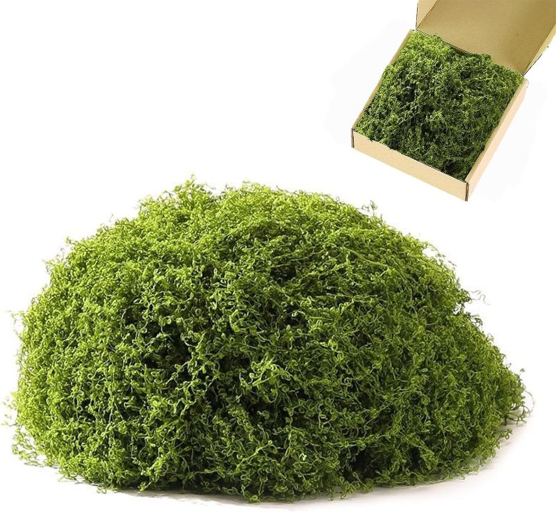 Photo 1 of  Fake Moss for Plants, Artificial Moss for Indoor Plants, Faux Moss for Indoor Planters, Green Moss Decor for Art Landscape, Gardening Decor, DIY Projects (Dark Green)
