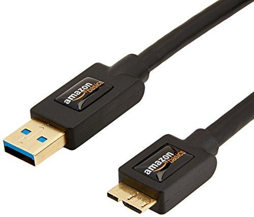 Photo 1 of 2x Amazon Basics Micro USB to USB-A 3.0 Charger Cable, 4.8Gbps High-Speed with Gold-Plated Plugs, 3 Foot, Black