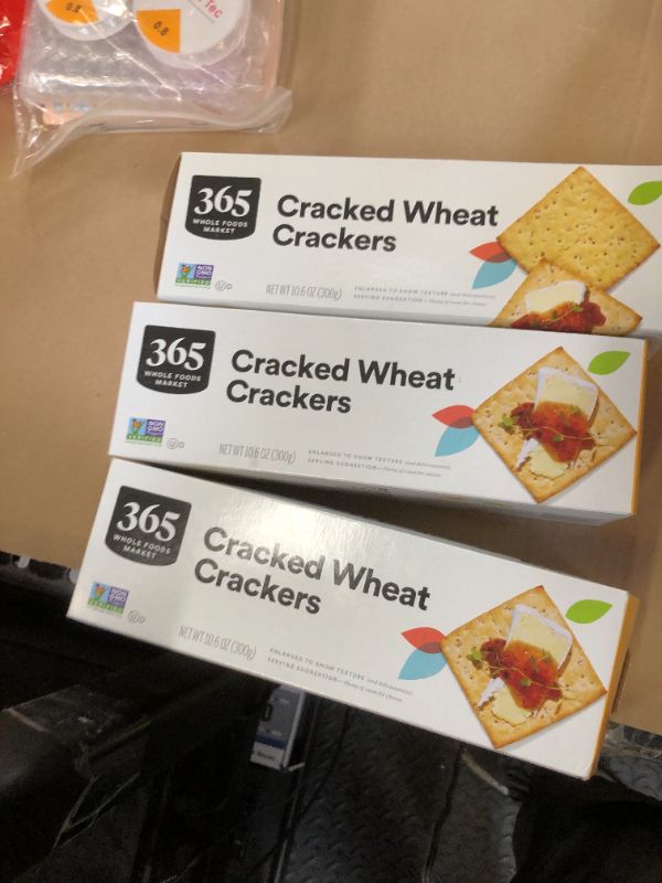 Photo 2 of 365 by Whole Foods Market, Cracker Cracked Wheat, 10.6 Ounce (Pack of 3) Cracked Wheat 10.6 Ounce (Pack of 3) - exp date 7/16/24