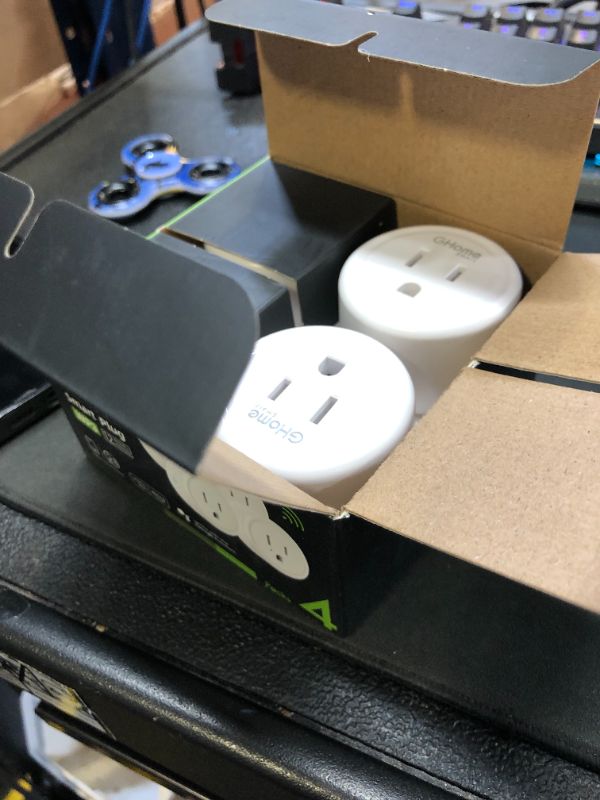 Photo 1 of GHome Smart Mini Plug Works with Alexa and Google Home, WiFi Outlet Socket Remote Control with Timer Function, ETL FCC Listed 4 Pack, White
