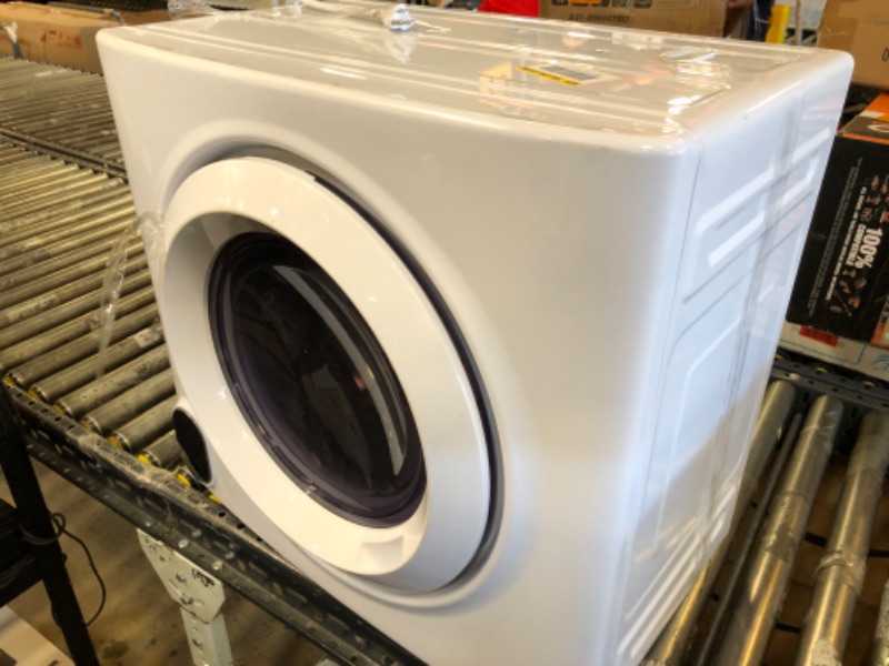 Photo 2 of 2.6 Cu. Ft. vented Front Load Stackable Electric Compact Dryer in White
