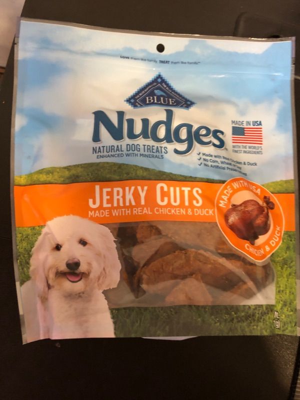 Photo 2 of exp date 09/2024---Blue Buffalo Nudges with Duck and Chicken Jerky Cuts Natural Dog Treats  - 16oz