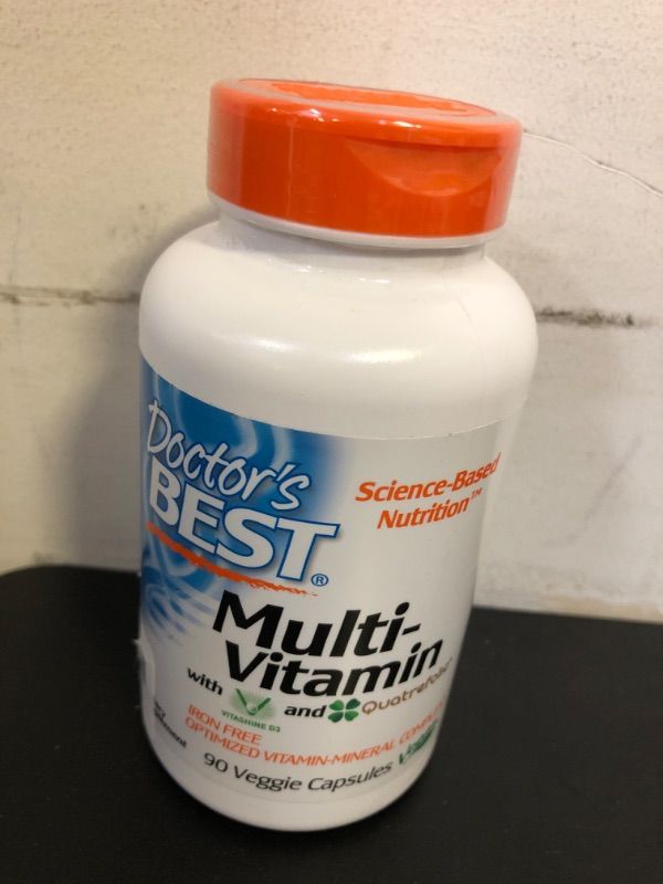 Photo 2 of  exp date 08/2024---  Doctor's Best Multi-Vitamin, Formulation Fully Optimized for Absorption, Multivitamin with Minerals, Vitamins, Antioxidants & Nutrients for Men and Women, Non-GMO, Vegan, Gluten Free, 90 Veggie Caps